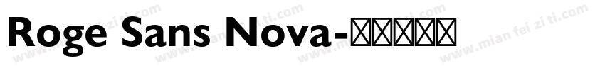Roge Sans Nova字体转换